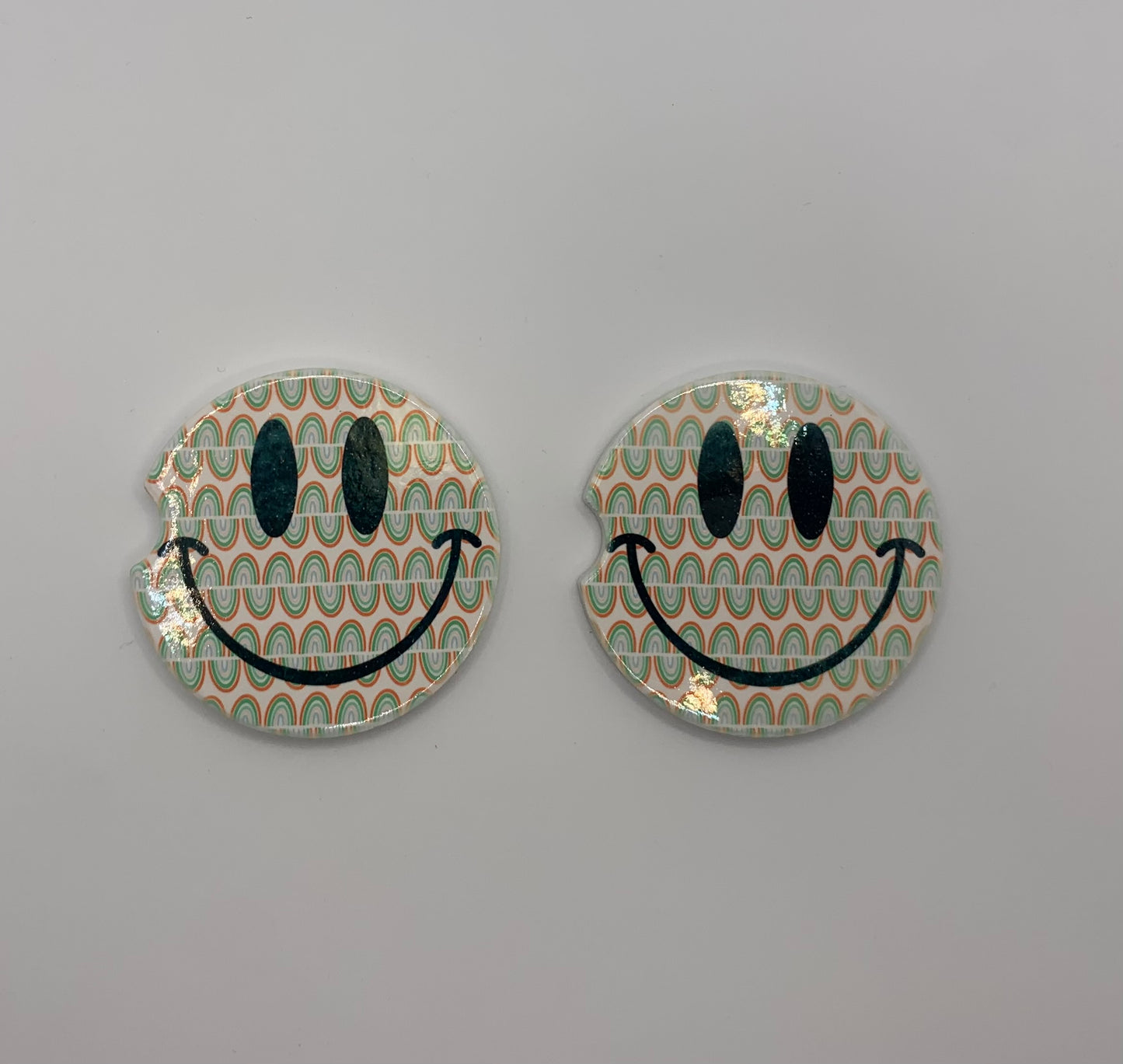 Smiley face design #2 car coasters