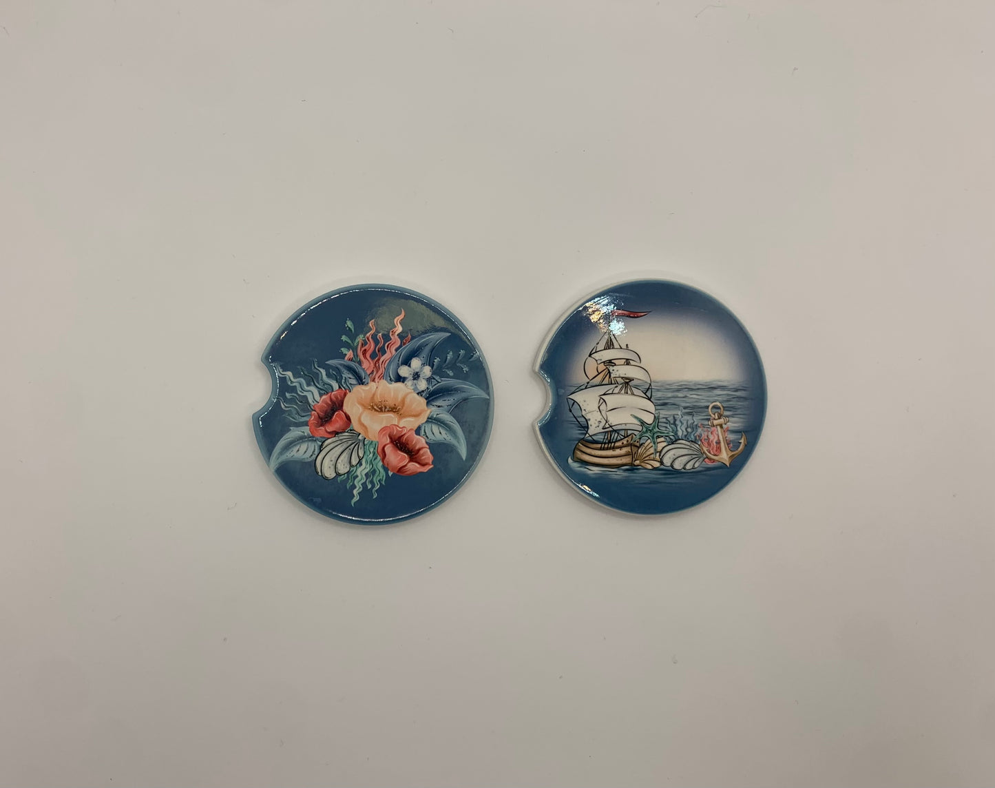 Beach theme car coaster design #1