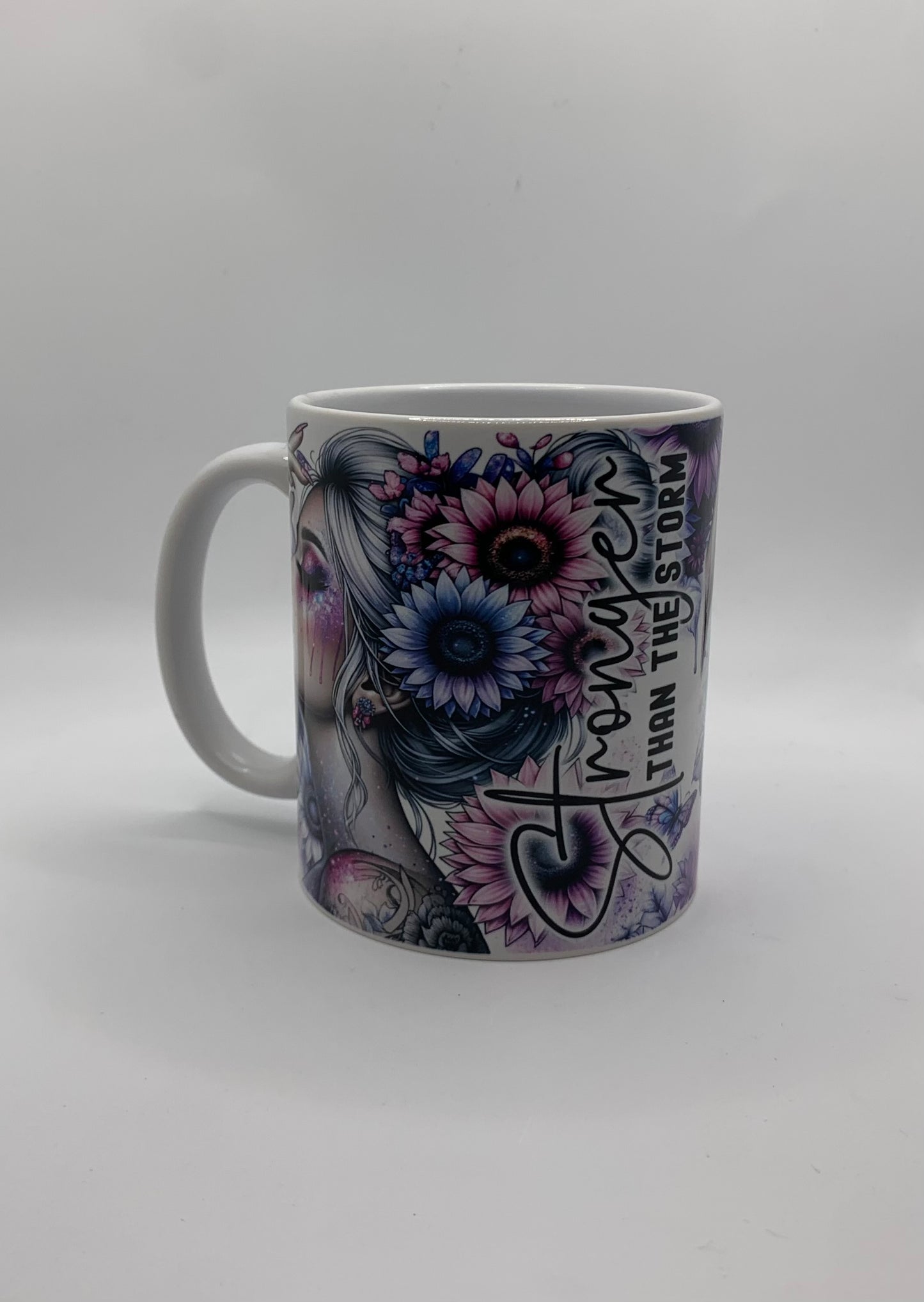 Stronger than the storm tattooed woman 11oz Coffee Mug