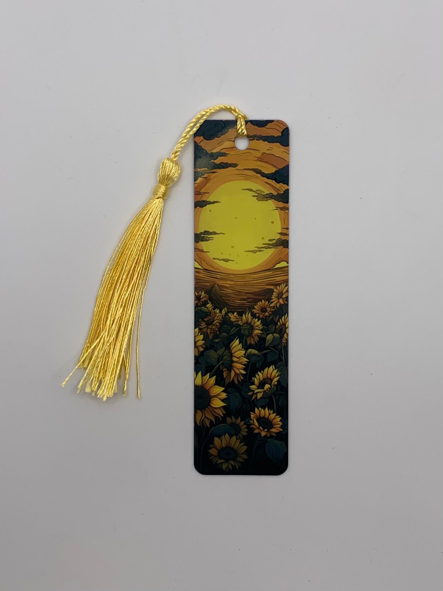 Sunset and Sunflowers Bookmark