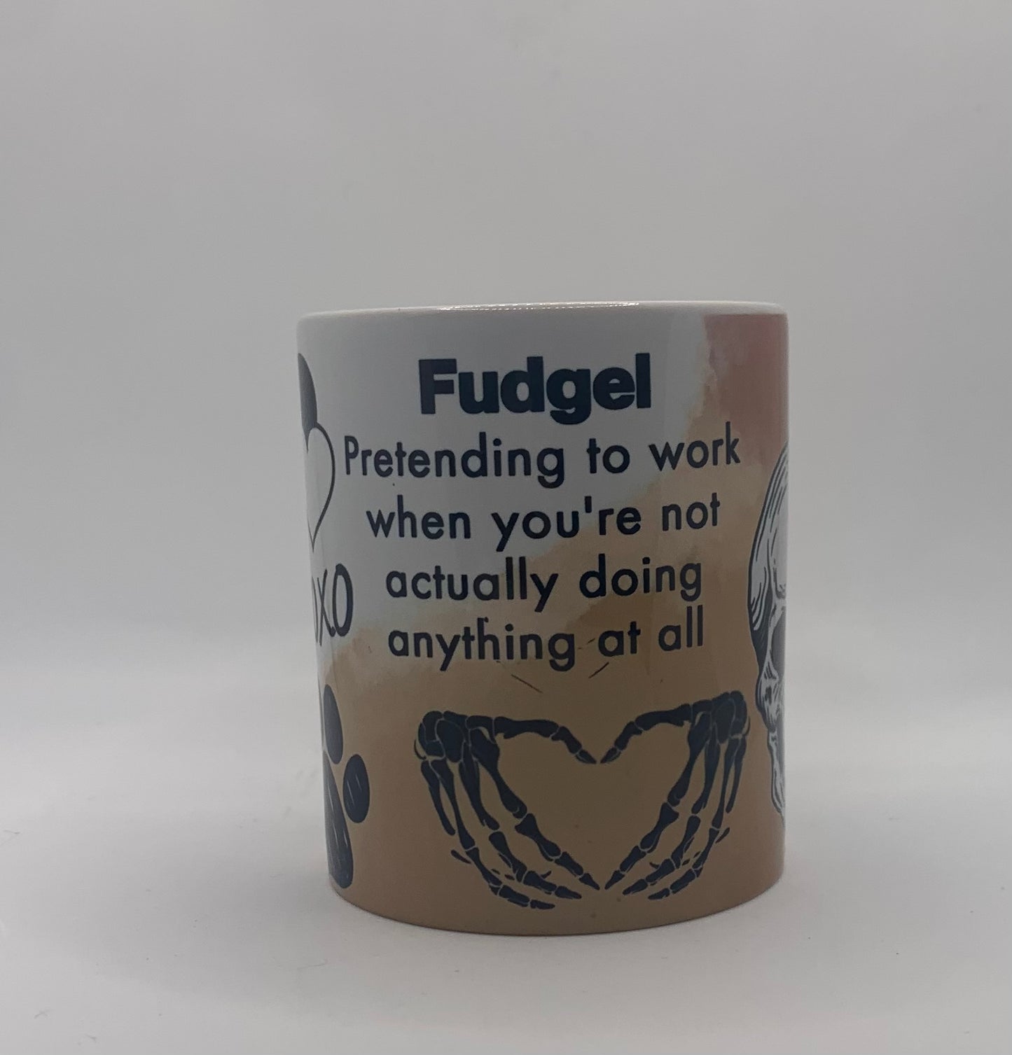 Fudgel pretending to work 11oz Coffee Mug
