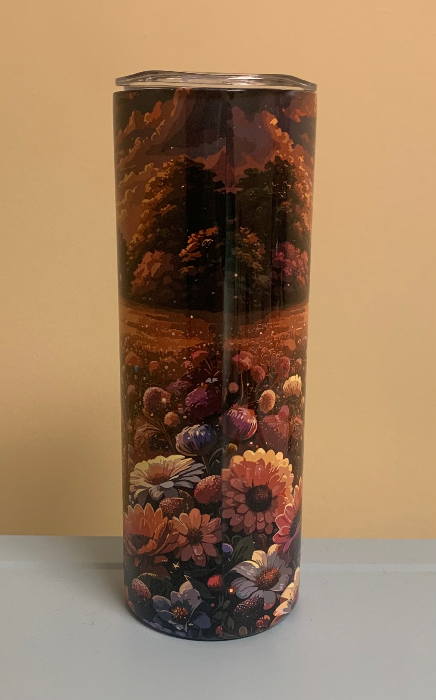 Pig with flowers 20oz Skinny Tumbler