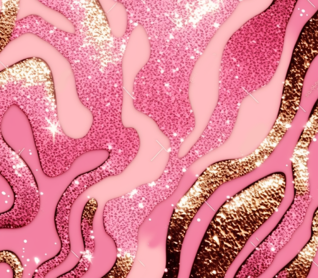 Agate Glitter Pink Animal Print 20oz Skinny Tumbler