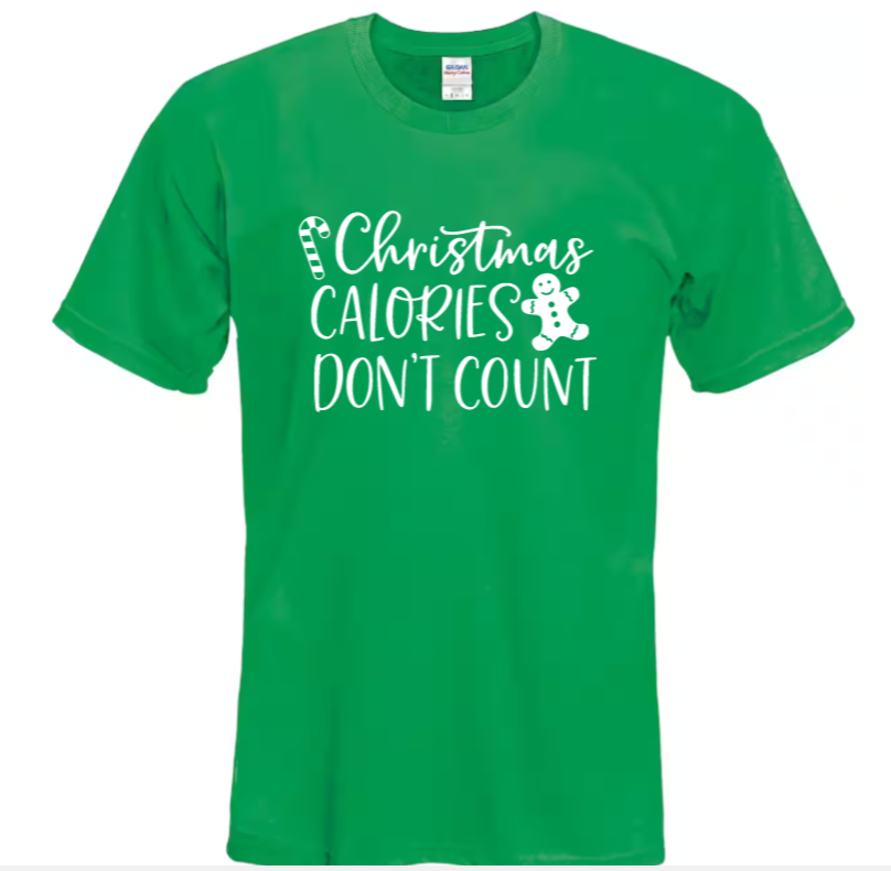 Christmas calories don't count adult t-shirt