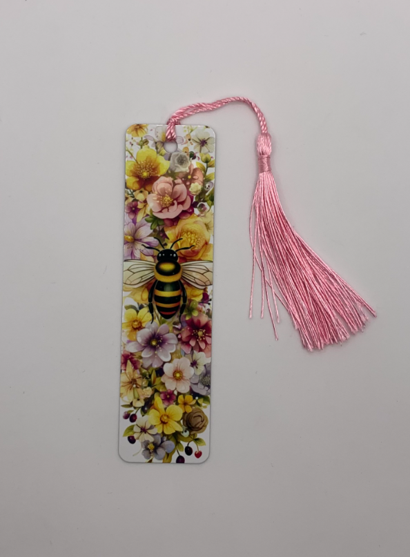 Bee and Flowers Bookmark