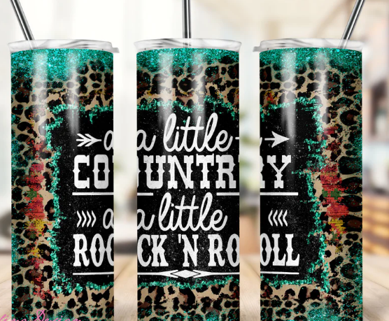 A little country, a little rock 'n roll 20oz Skinny Tumbler