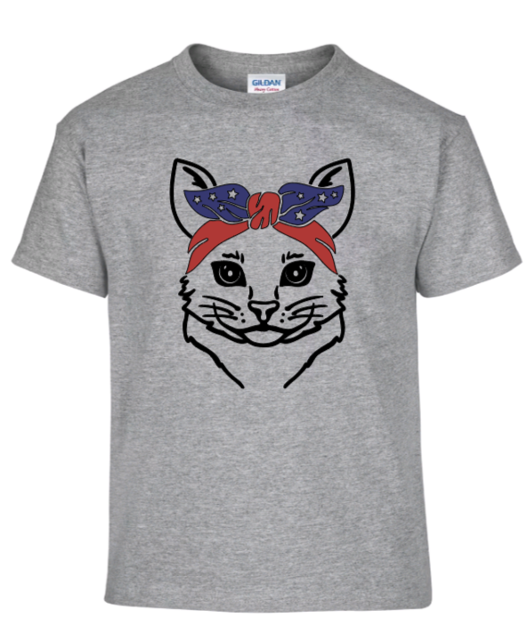 4th of July cat youth t-shirt