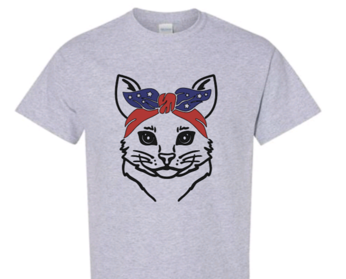 4th of July cat toddler t-shirt