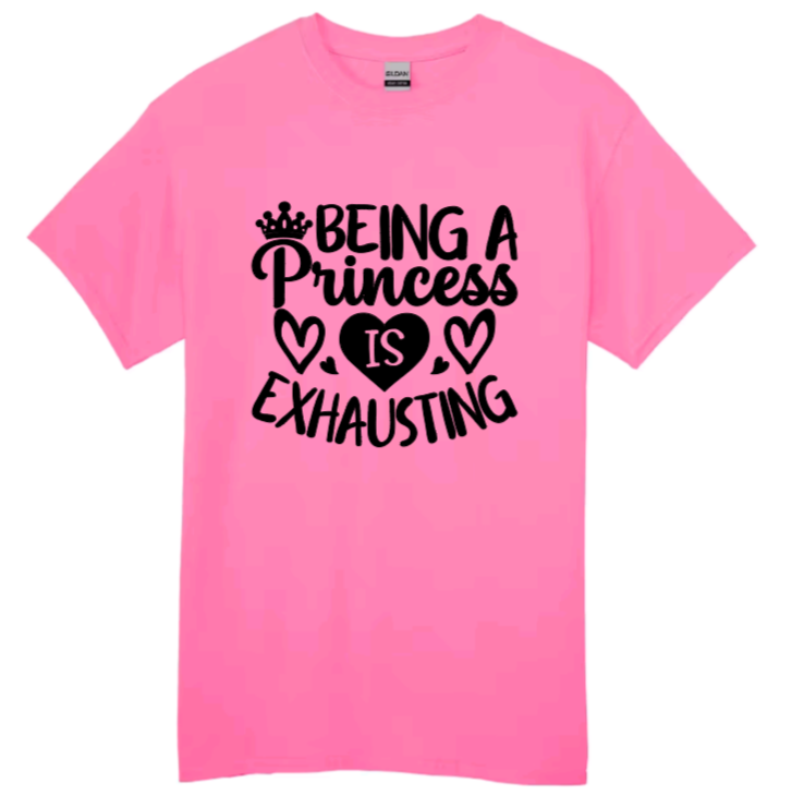 Being a princess is exhausting youth t-shirt
