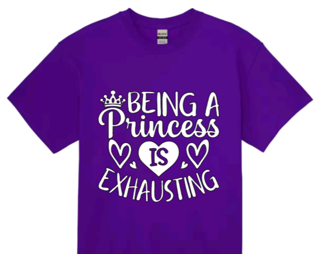 Being a princess is exhausting toddler t-shirt