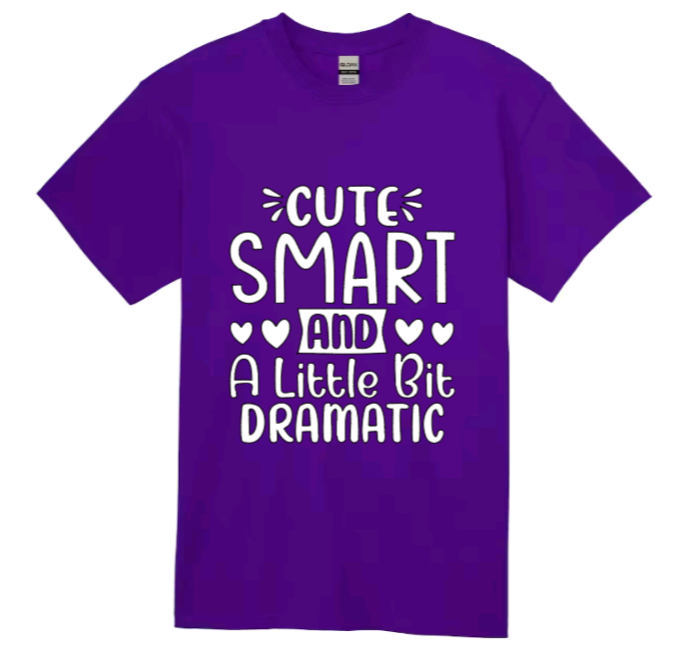 Cute, smart, and a little bit dramatic youth t-shirt