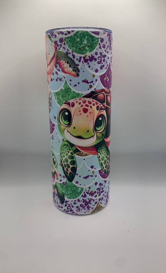 Baby sea turtles 20oz Skinny Tumbler