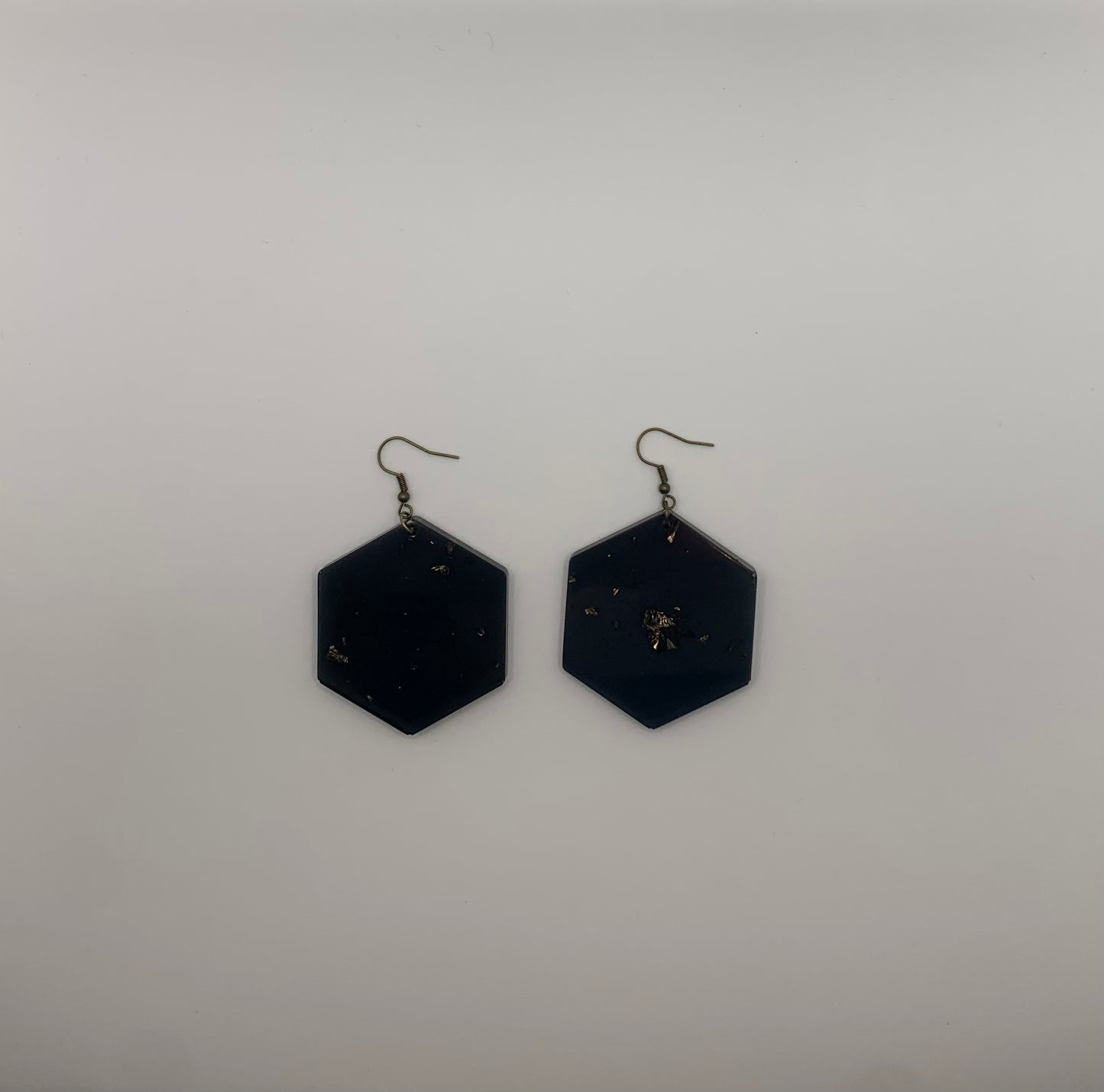 Custom Blue Octagon Earrings