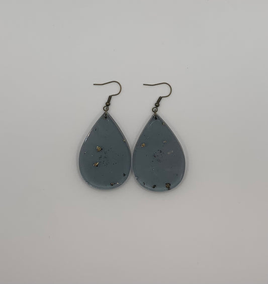 Custom Black Teardrop Earrings