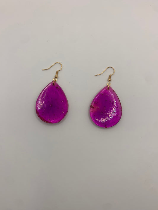 Custom Purple Teardrop Earrings