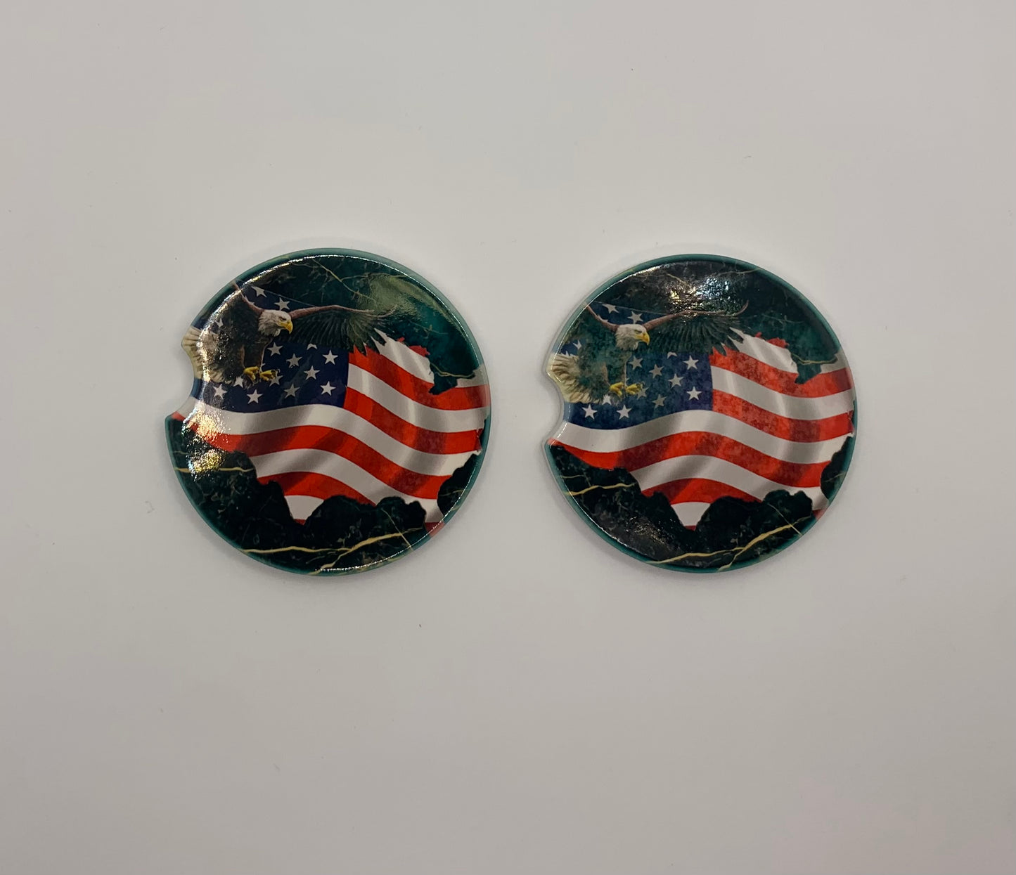 American flag car coasters