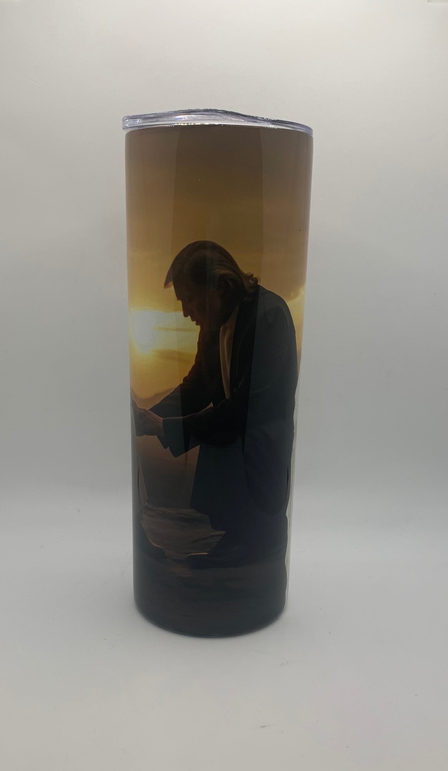 The devil saw Donald Trump with his head down and thought he had won until he heard him say amen 20oz Skinny Tumbler
