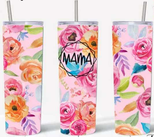 Mama floral 20oz Skinny Tumbler