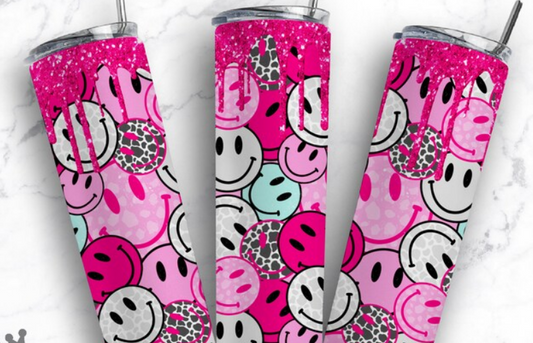 Retro smiley face 20oz Skinny Tumbler