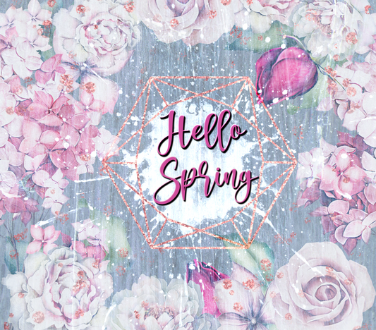 Hello spring floral 20oz Skinny Tumbler