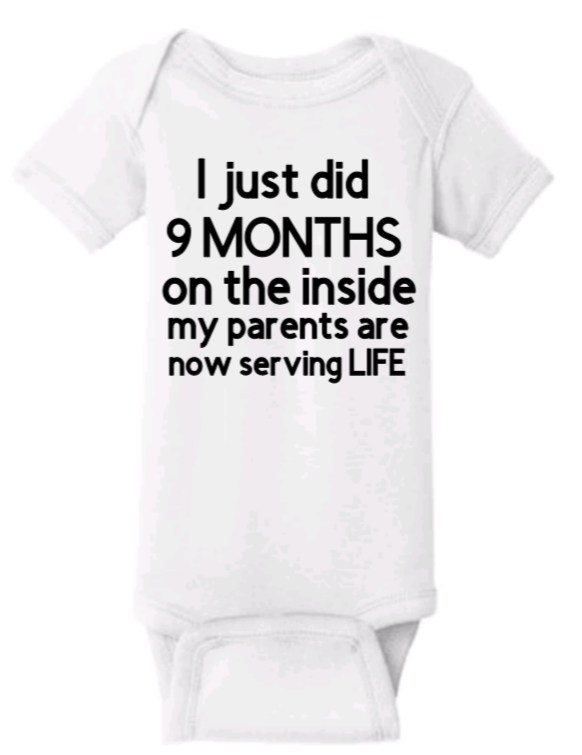 I just did 9 months baby onesie