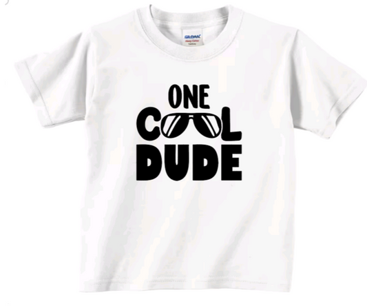 One cool dude toddler t-shirt