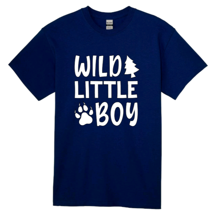 Wild little boy youth t-shirt