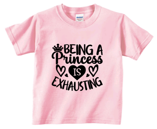 Being a princess is exhausting toddler t-shirt