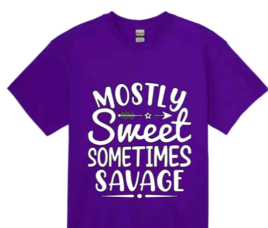 Mostly sweet sometimes savage toddler t-shirt