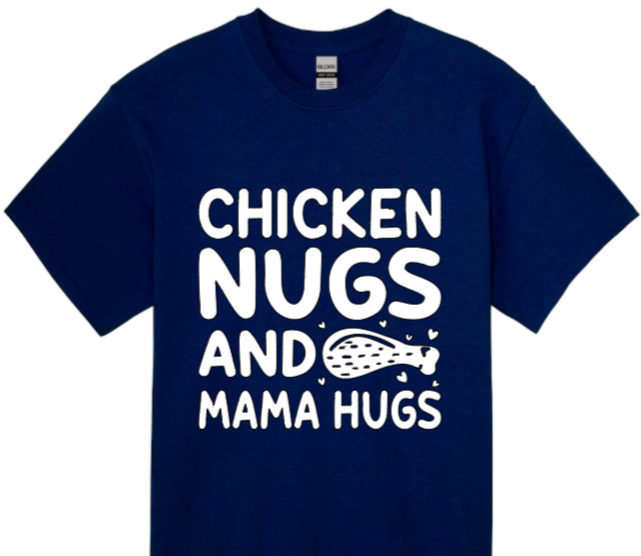 Chicken nugs and mama hugs toddler t-shirt