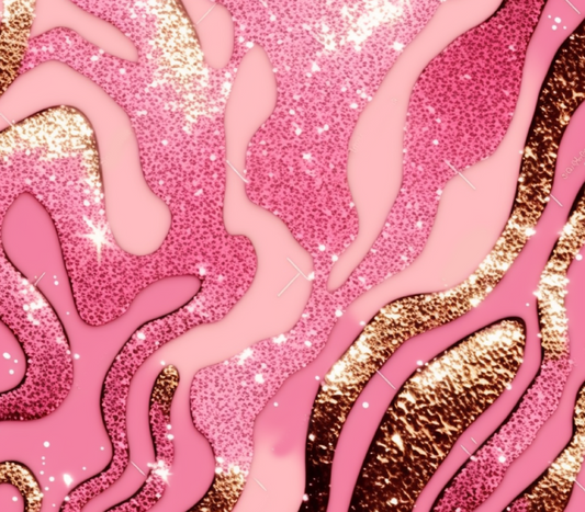 Agate Glitter Pink Animal Print 20oz Skinny Tumbler