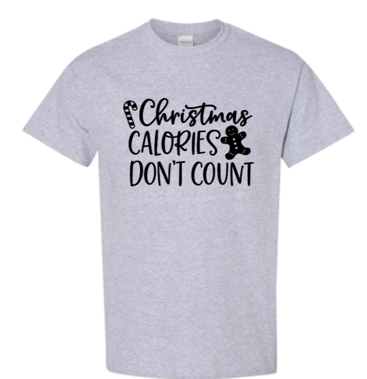 Christmas calories don't count adult t-shirt