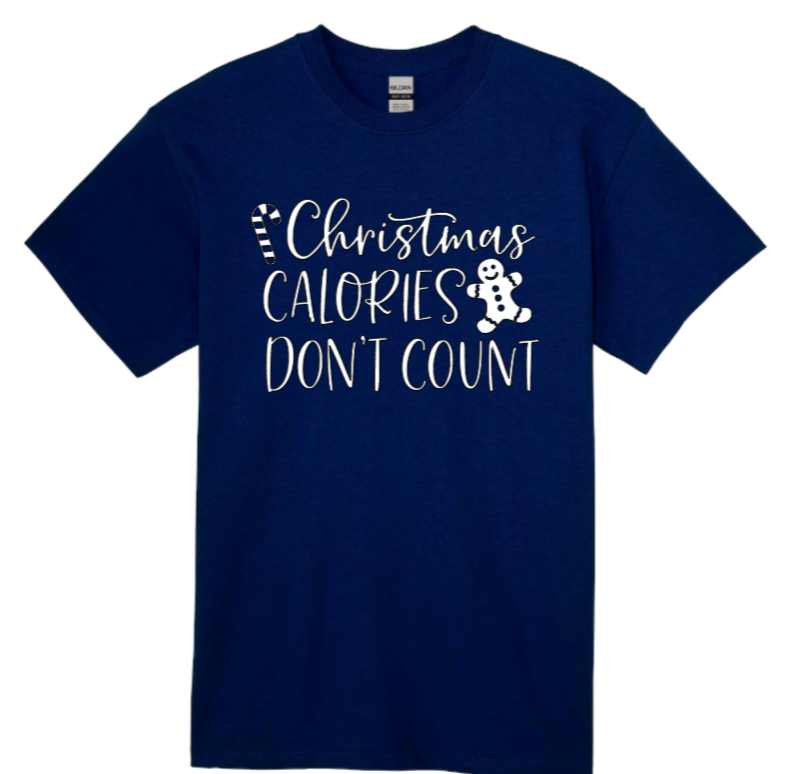 Christmas calories don't count adult t-shirt