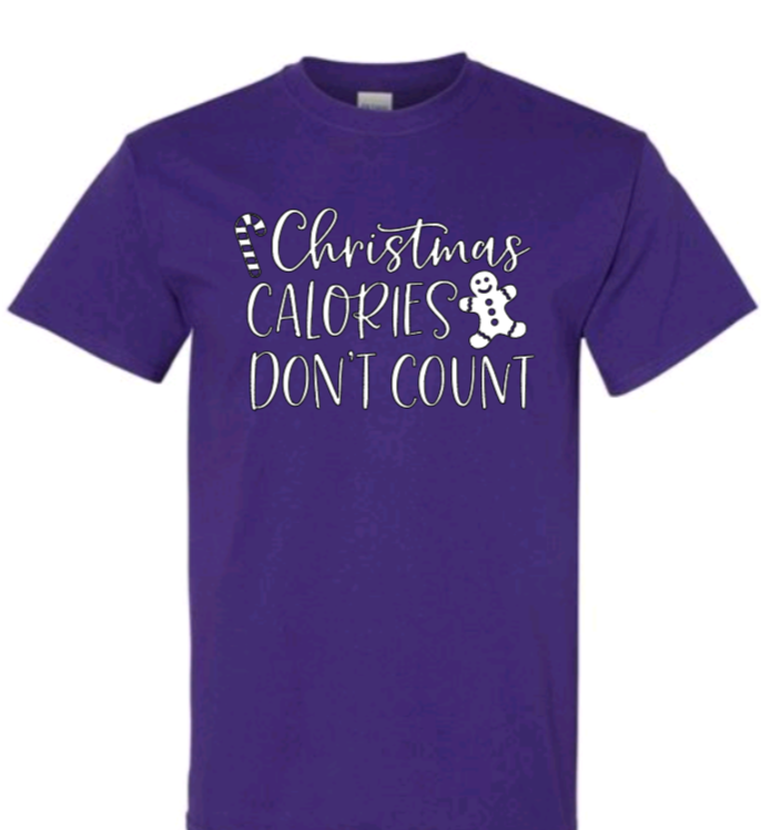 Christmas calories don't count adult t-shirt