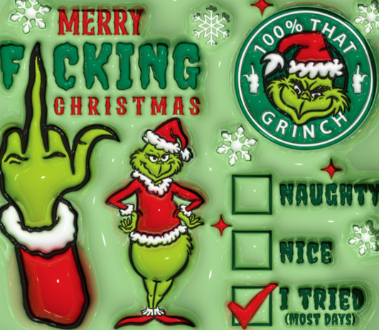 Grinch Style #49 20oz Skinny Tumbler