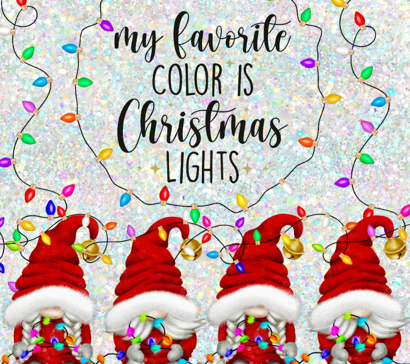 My favorite color is Christmas lights 20oz Skinny Tumbler