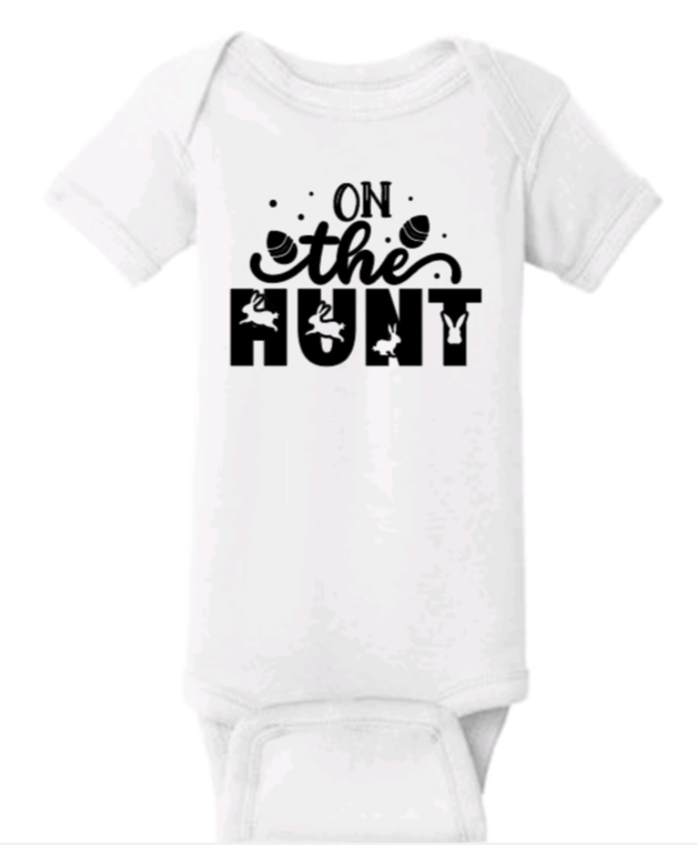 On the hunt baby onesie