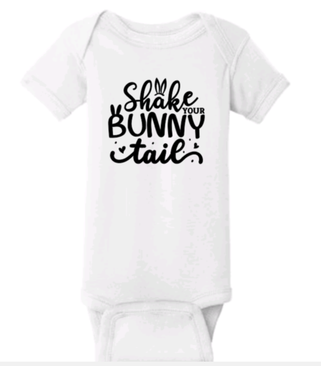 Shake your bunny tail baby onesies