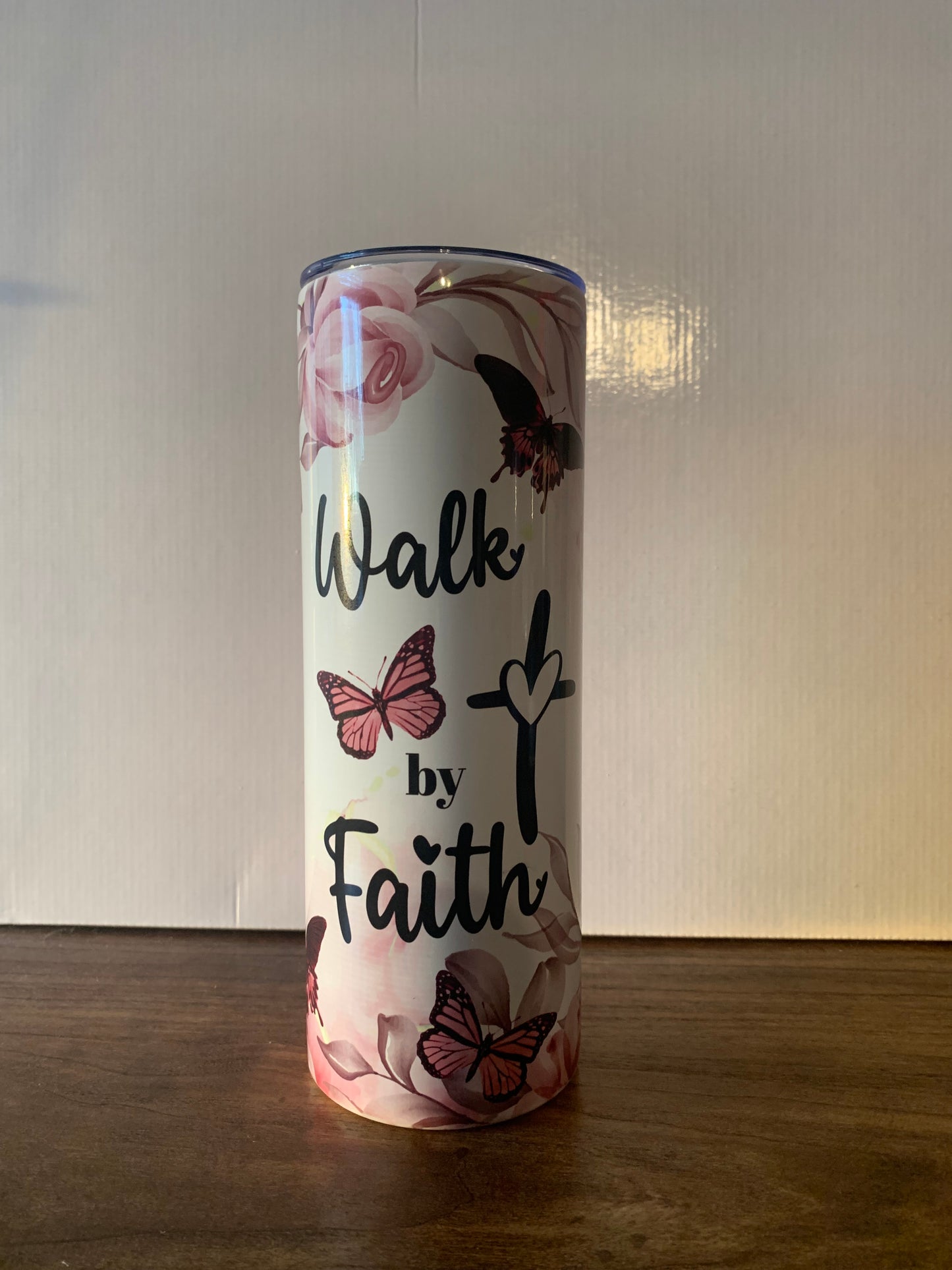 Walk by Faith 20oz Skinny Tumblers