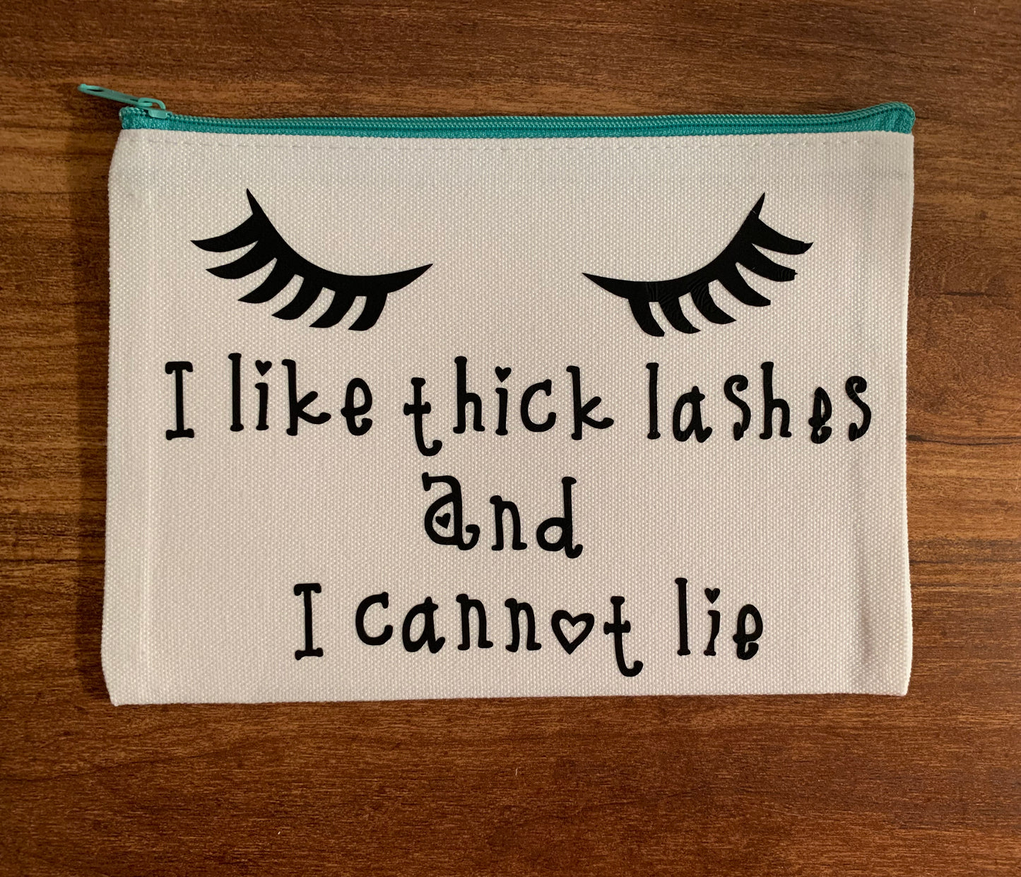 I like thick lashes makeup bag