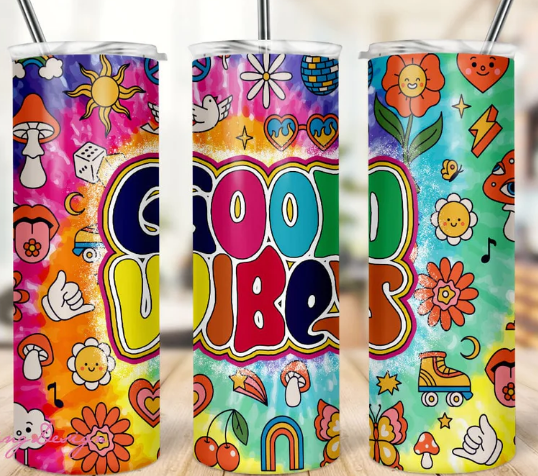 Good vibes 20oz Skinny Tumblers