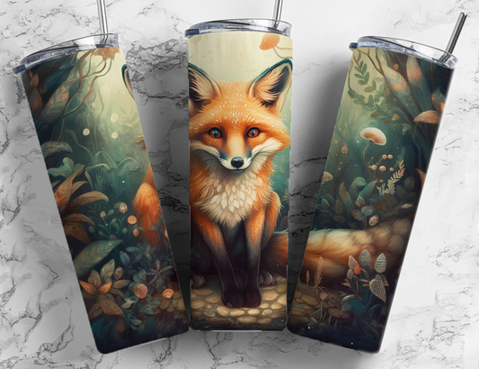 Forest fox 20oz Skinny Tumbler