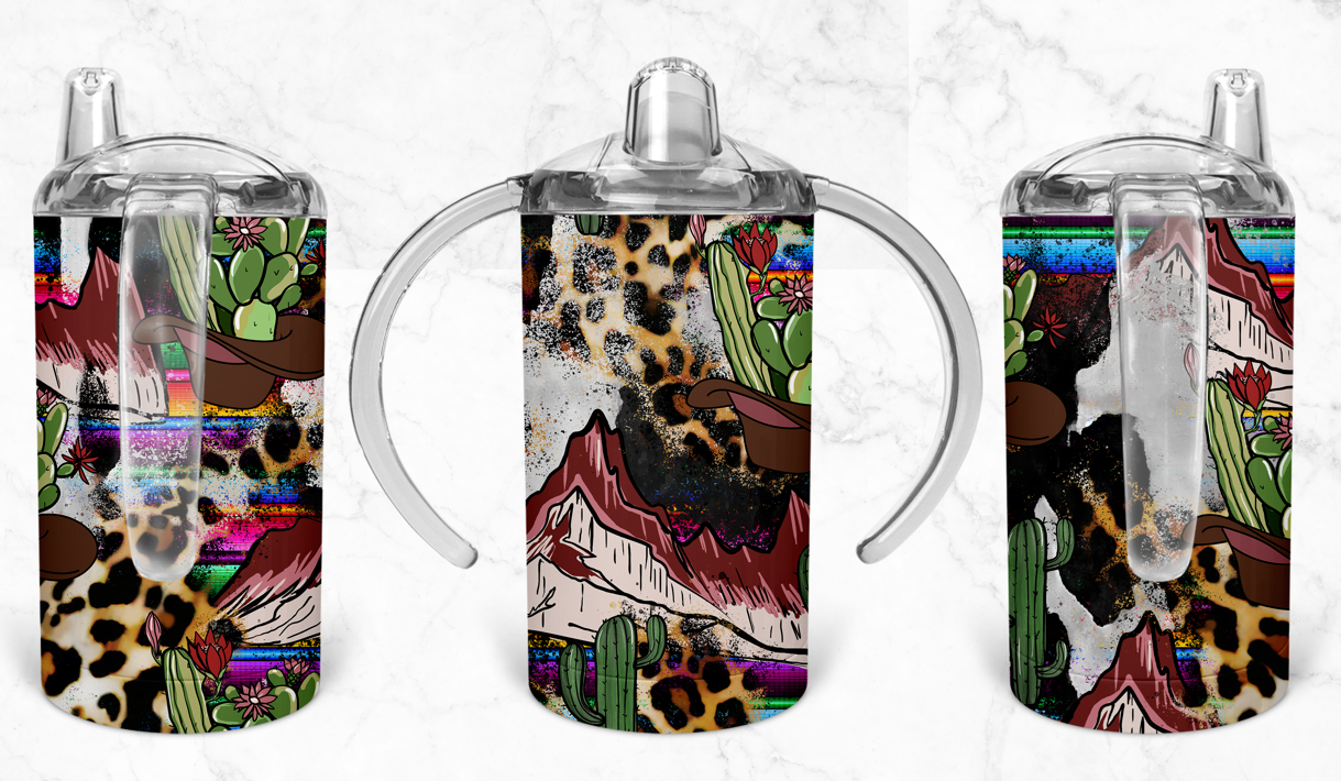 12oz Leopard, Cactus, and Hat Kids Skinny Tumbler