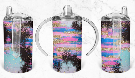 12oz Pink Abstract Kids Skinny Tumbler