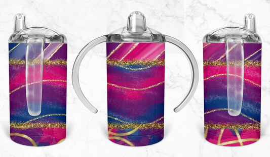 12oz Pink, Purple, and Blue Kids Skinny Tumbler