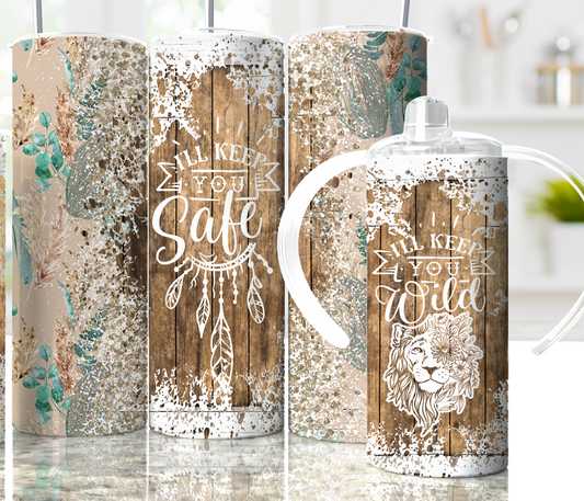 Rustic Boho Western Mother and Daughter Tumbler Set