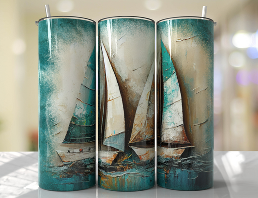 Sail boats 20oz Skinny Tumbler