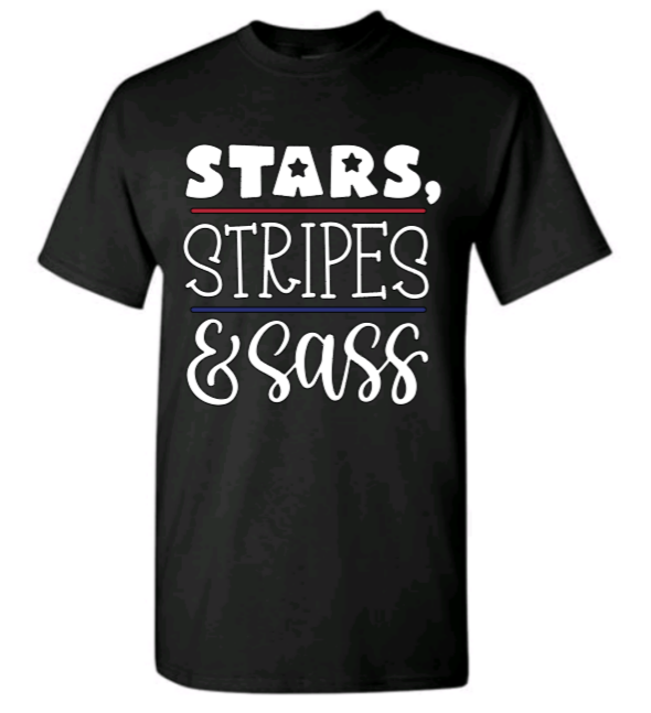 Stars, Stripes & Sass adult t-shirt