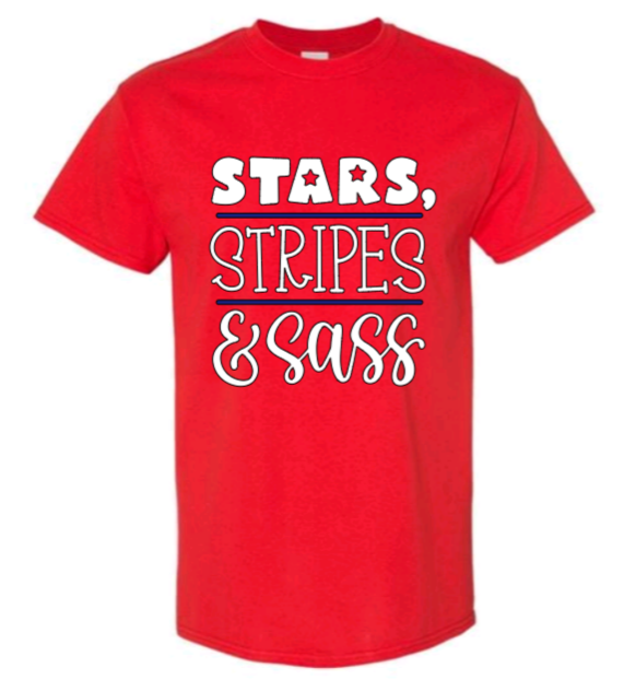 Stars, Stripes & Sass adult t-shirt