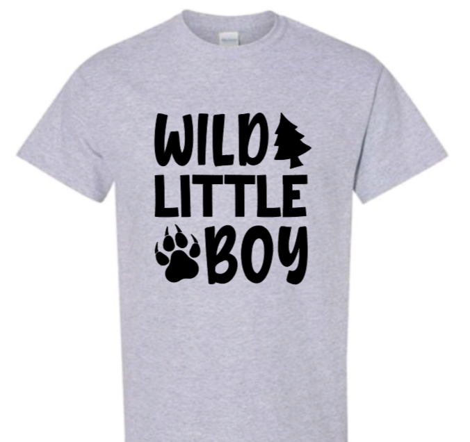 Wild little boy youth t-shirt